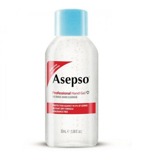 Asepso No Rinse With Alcohol Professional Hand Sanitiser Gel 50ml